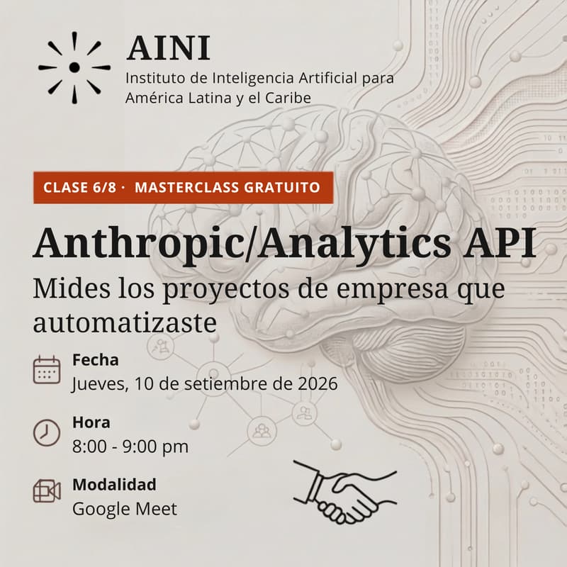 Cover Image for AINI Academy - Clase 6/8: Claude Code Panel de analitica + Analytics API - Mides lo que automatizaste