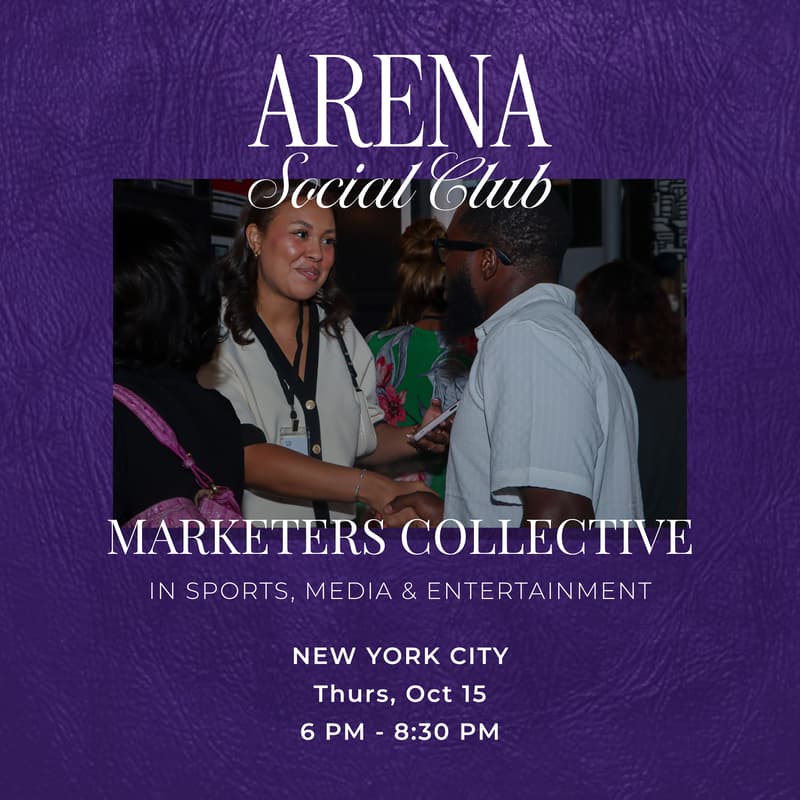 Cover Image for Arena Social Club: Marketers Collective in Sports, Media & Entertainment