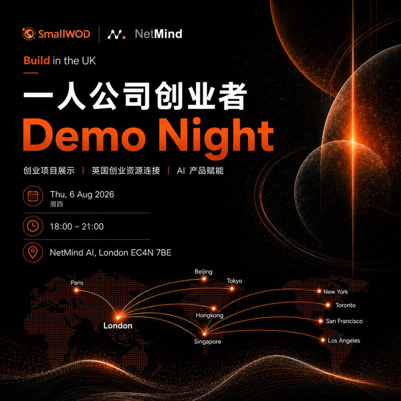 Cover Image for 一人公司创业者 Demo Night | Audience报名页