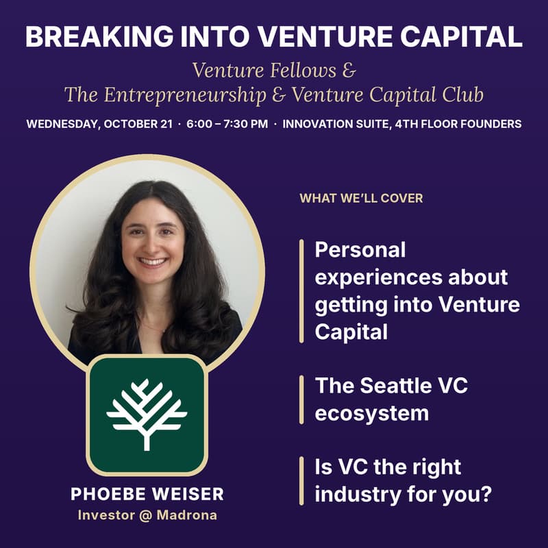 Cover Image for Breaking into Venture Capital - Fireside Chat