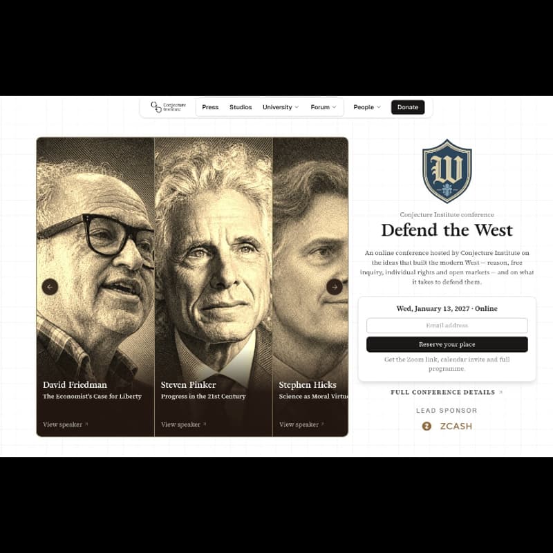 Cover Image for Conjecture Institute: Defend the west x Zcash