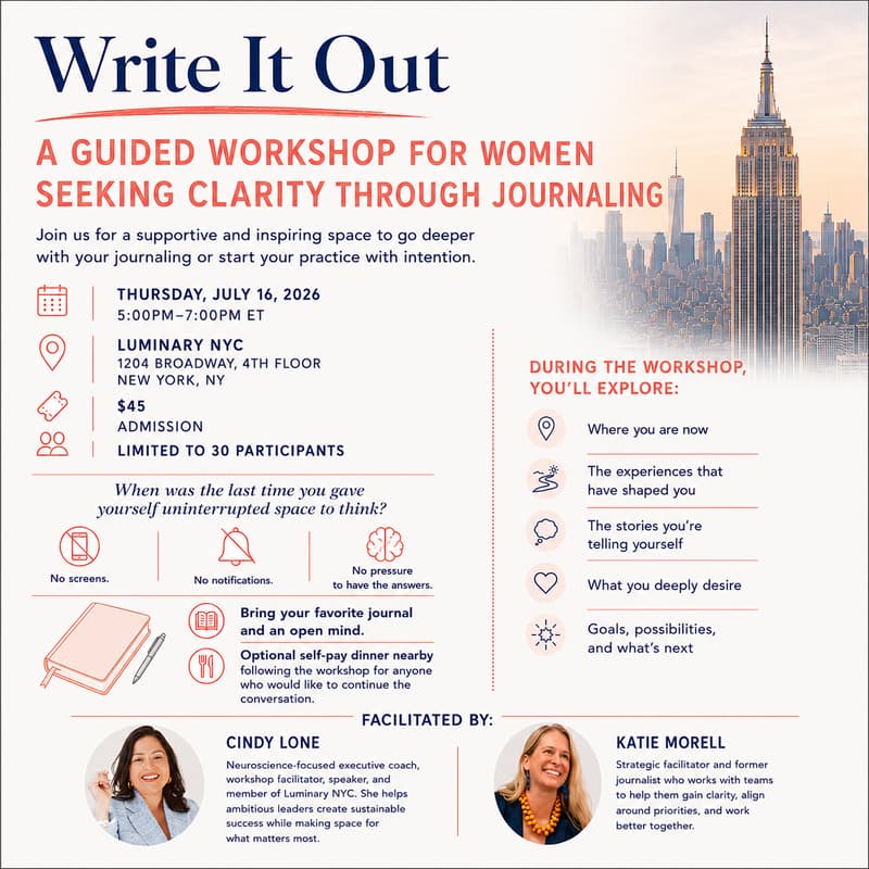 Cover Image for Write It Out: A Guided Workshop for Women Seeking Clarity Through Journaling