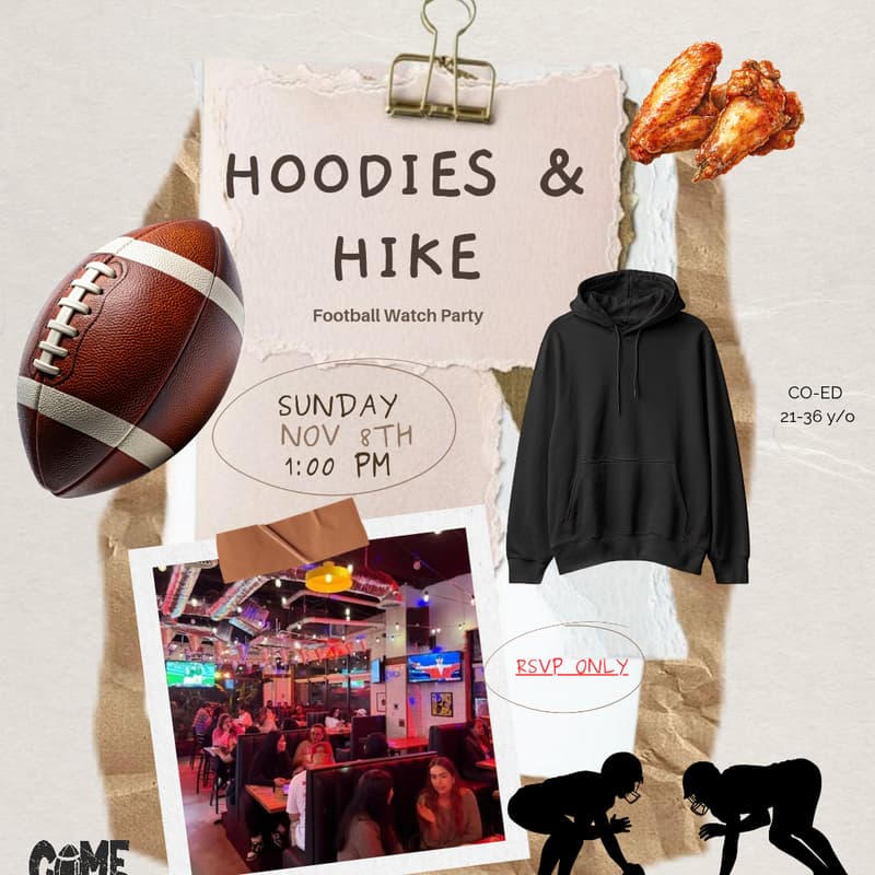 Cover Image for Hoodies & Hike 🏈 Watch Party