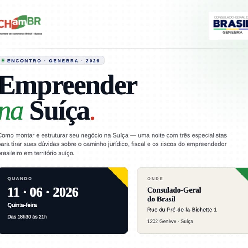 Cover Image for EMPREENDER NA SUÍÇA