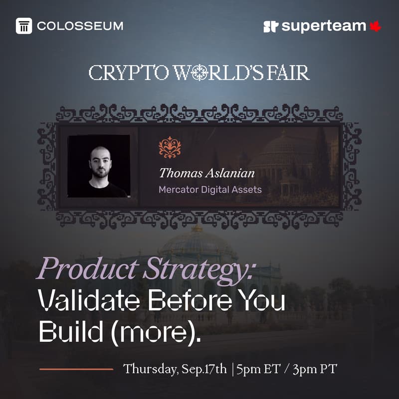 Cover Image for Product Strategy - Colosseum: Crypto World's Fair