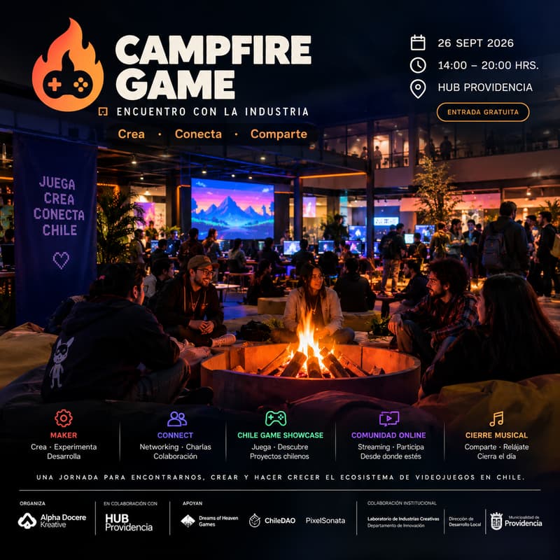 Cover Image for 🎮 CAMPFIRE GAMER— Jornada Maker, De Conexión e Innovación Abierta