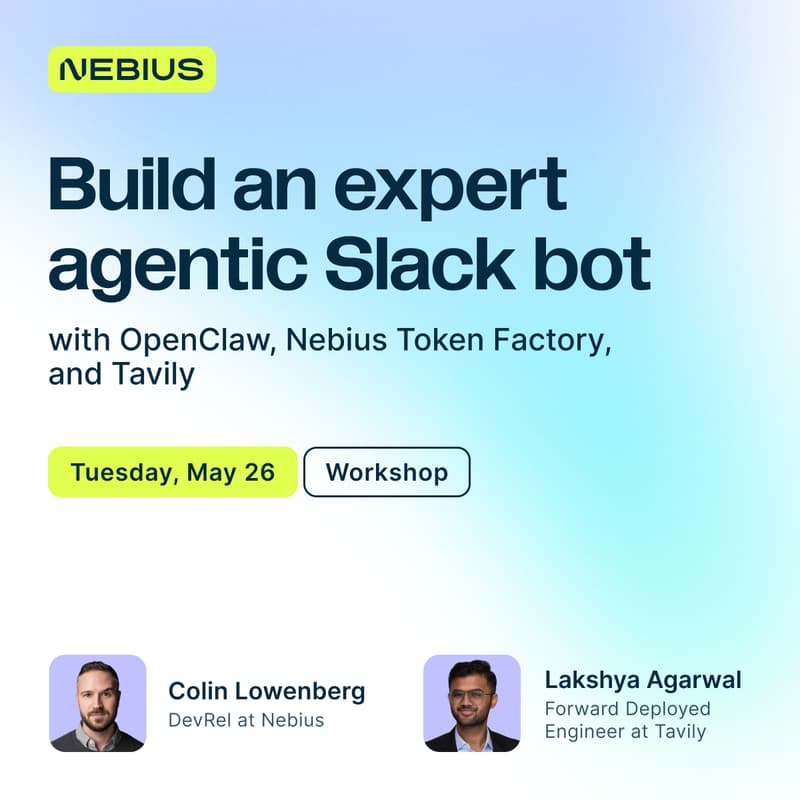 Cover Image for Build an expert agentic Slack bot with OpenClaw, Nebius Token Factory, and Tavily