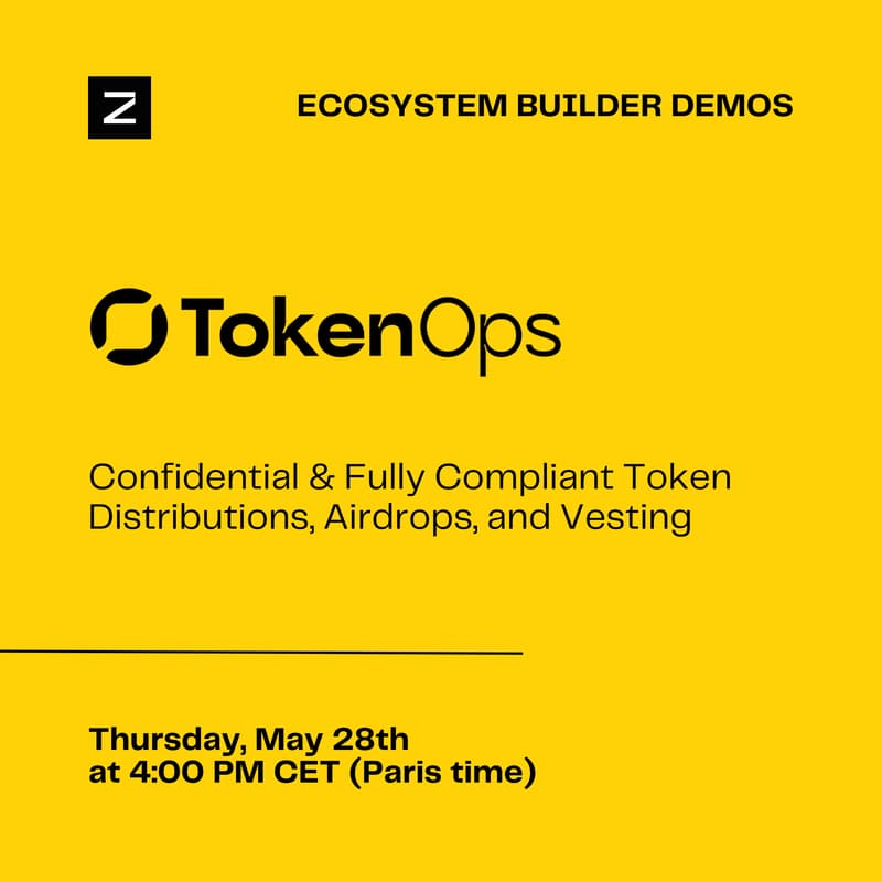 Cover Image for Zama Ecosystem Builder Demo: TokenOps