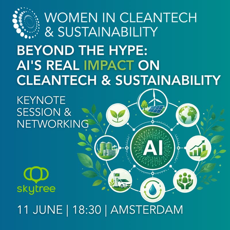 Cover Image for Beyond the Hype: AI's Real Impact on Cleantech & Sustainability — Keynote Session & Networking