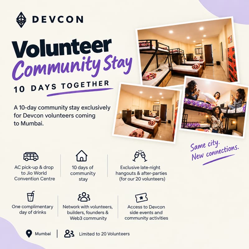 Cover Image for 🏠 Devcon Volunteer Stay - Mumbai