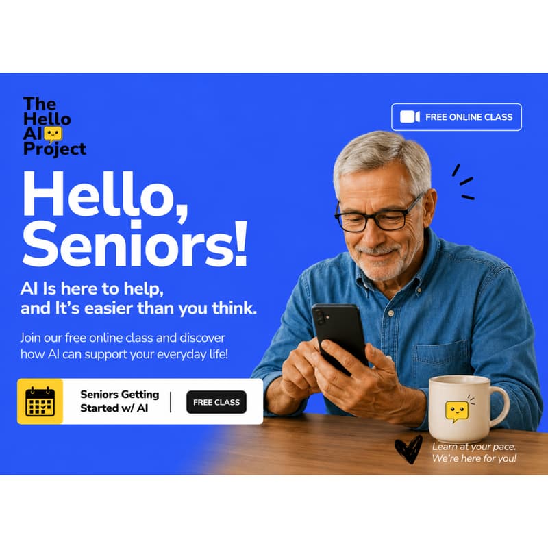 Cover Image for Hello, AI - Seniors Getting Started with AI