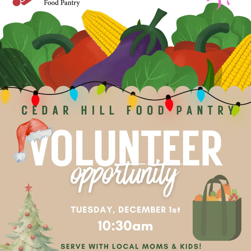 Cover Image for December 1st: Cedar Hill Good Pantry - Volunteer Event