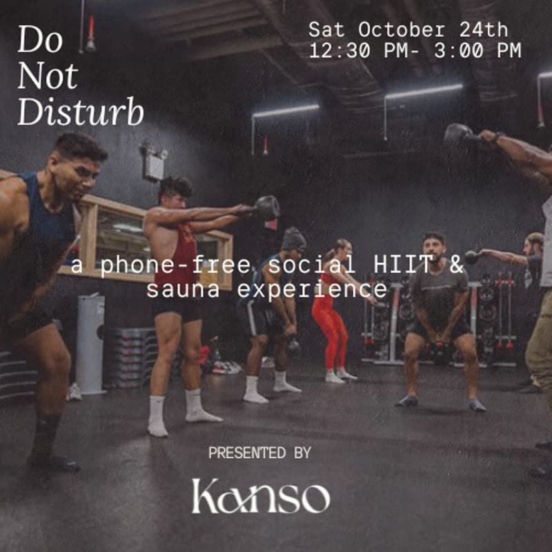 Cover Image for Do Not Disturb: A Phone-Free HIIT & Sauna Experience