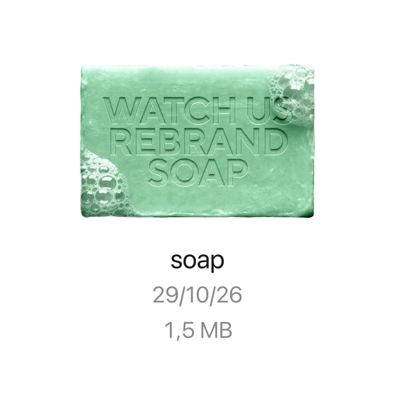 Cover Image for Watch us rebrand soap
