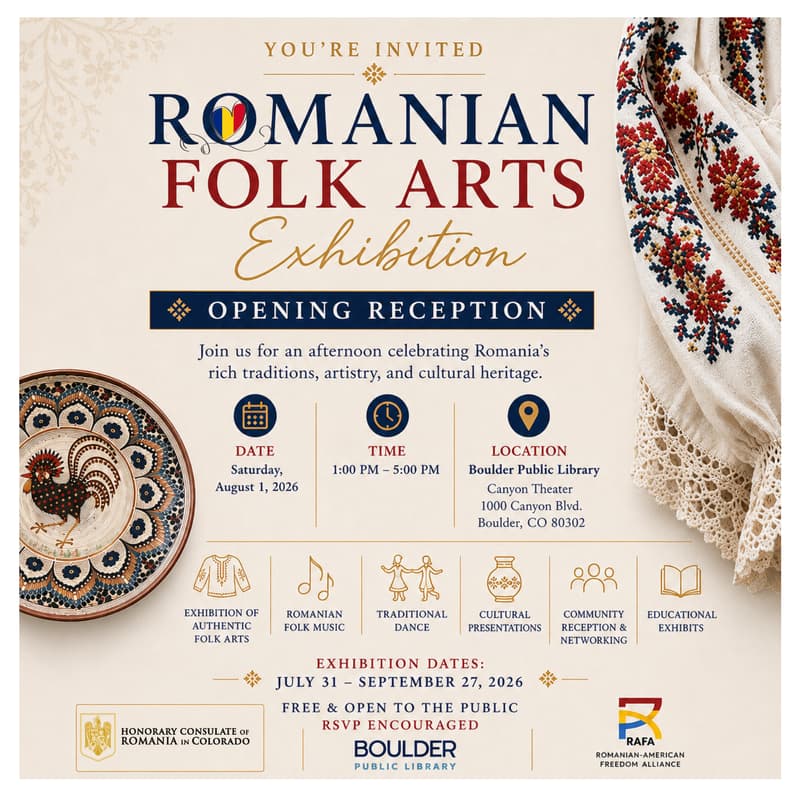 Cover Image for π·π΄ Romanian Folk Arts Exhibition Opening Reception