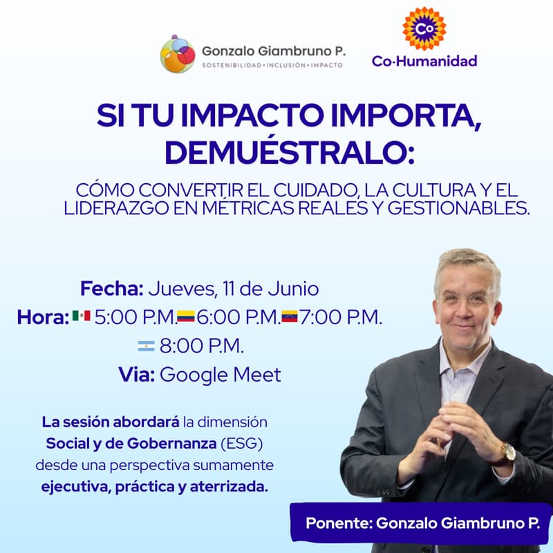 Cover Image for Si tu impacto importa, demuéstralo: Cómo convertir el cuidado, la cultura y el liderazgo en métricas reales y gestionables.