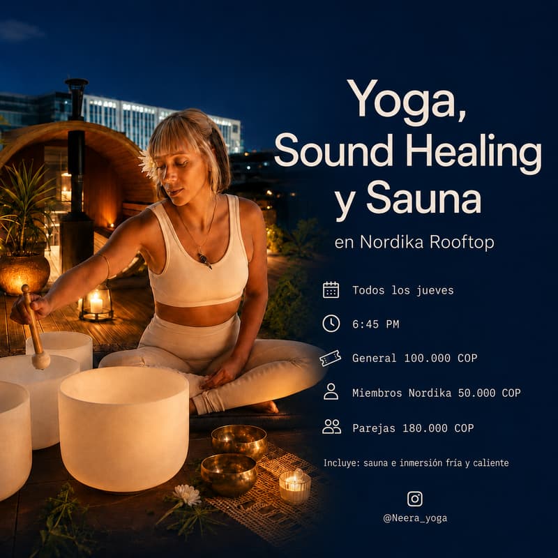 Cover Image for Yoga, Sound Healing & Sauna at Nordika Rooftop