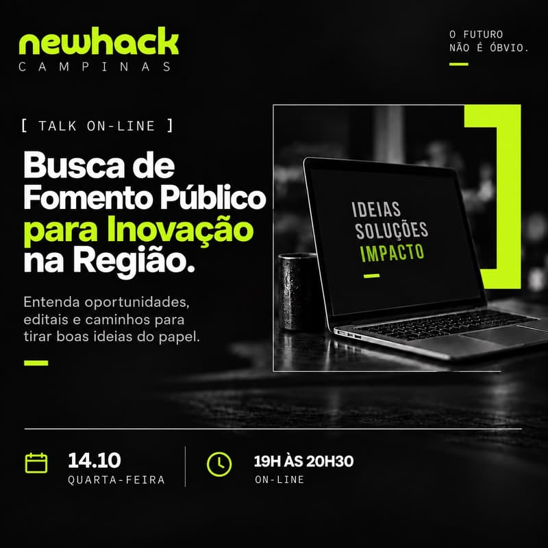Cover Image for Busca de Fomento Público para Inovação (Campinas e RMC)