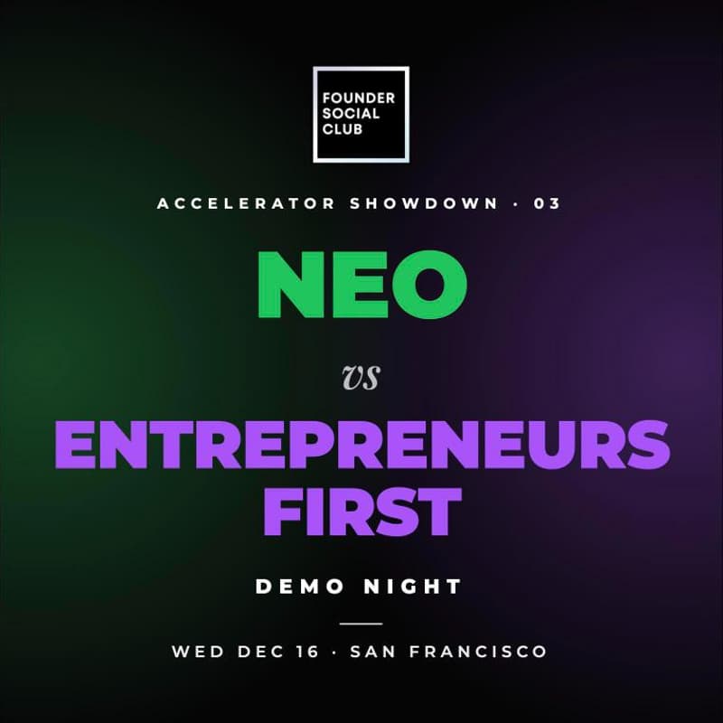 Cover Image for Neo vs. Entrepreneurs First Demo Night