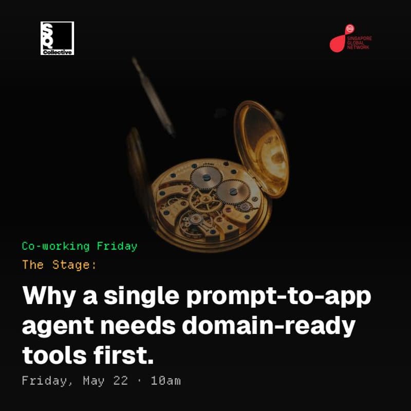 Cover Image for Co-work Fridays @ SQCo - The Stage: Why a single prompt-to-app agent needs domain-ready tools first