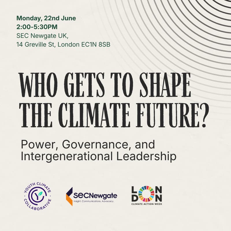 Cover Image for Who Gets to Shape the Climate Future? A Dialogue on Power, Governance, and Intergenerational Leadership