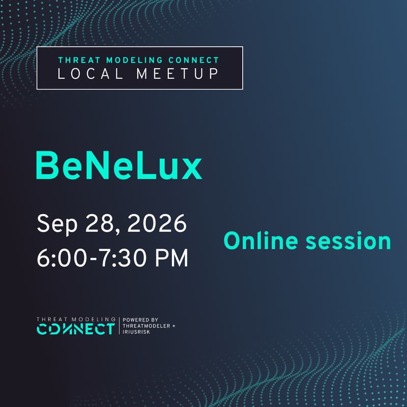 Cover Image for Threat Modeling Connect BeNeLux Virtual Chapter Meeting