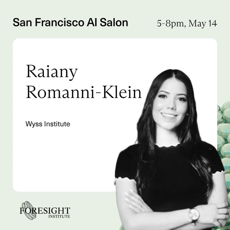 Cover Image for Foresight Salon with Raiany Romanni-Klein, Wyss Institute: Redesigning the Human Lifespan