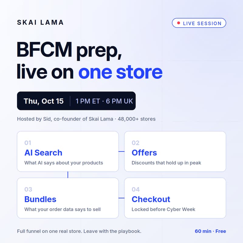 Cover Image for 2026 BFCM Prep: One Store, Full Funnel, Live