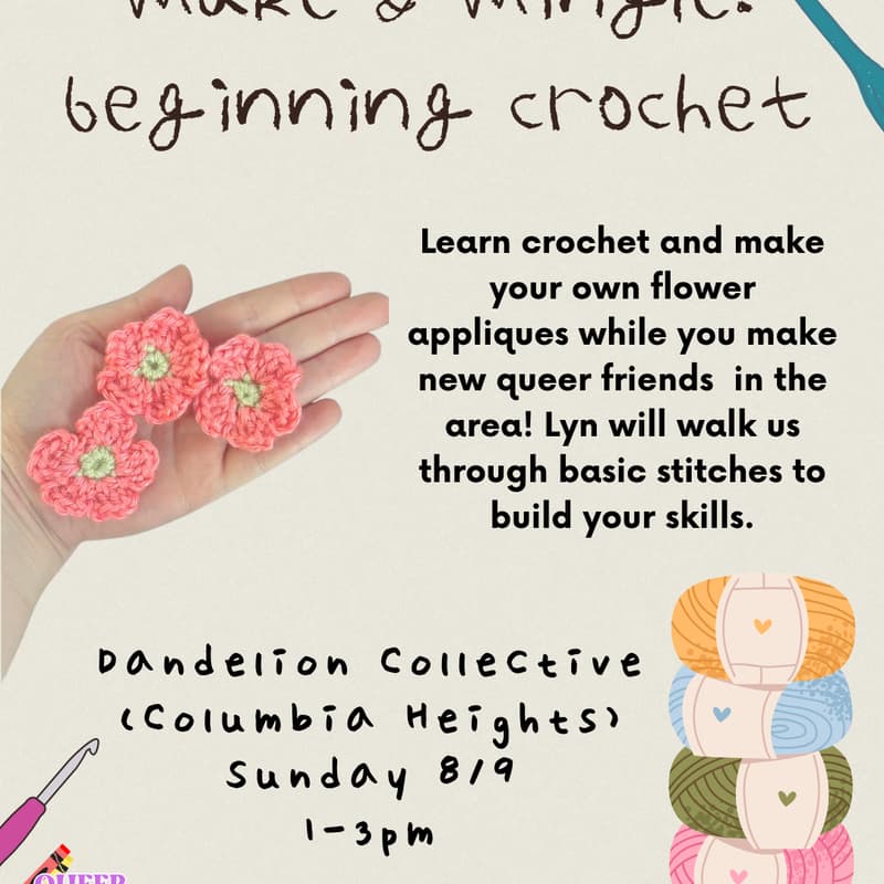 Cover Image for Make & Mingle: Beginner Crochet