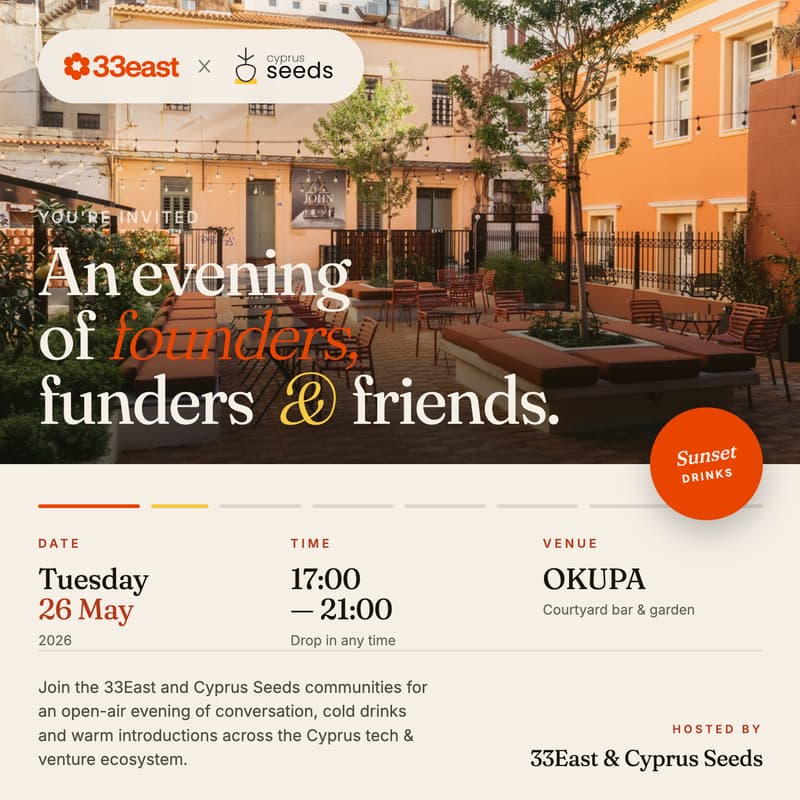 Cover Image for 33East x Cyprus Seeds Sunset Drinks
