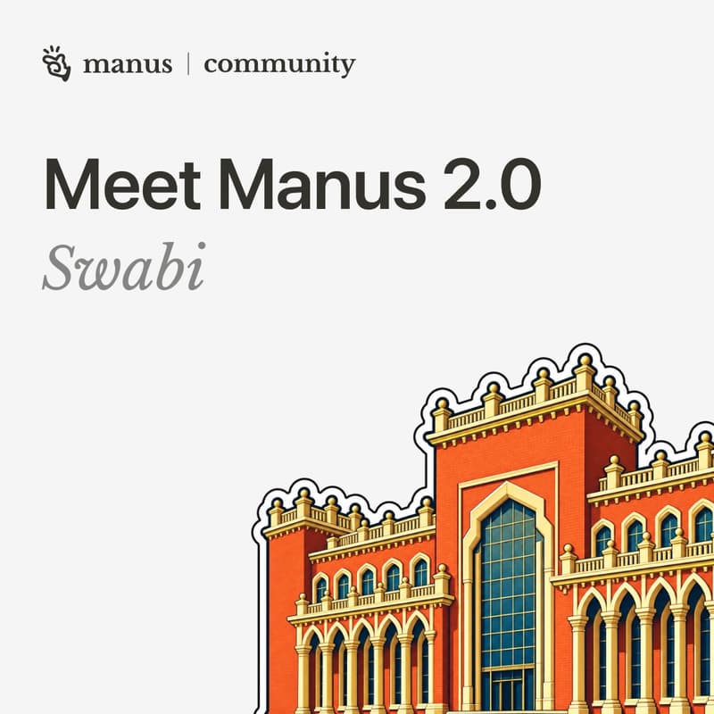 Cover Image for Meet Manus 2.0 | Swabi