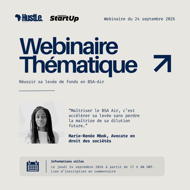 Cover Image for Webinaire de rentrée : réussir sa levée de fonds grâce au BSA Air