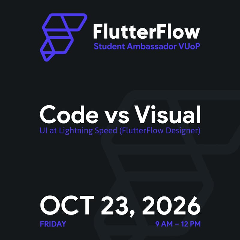 Cover Image for Code vs Visual: UI at Lightning Speed (FlutterFlow Designer)