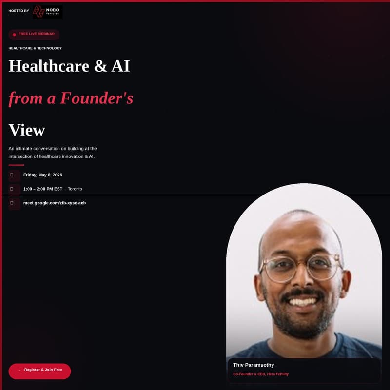 Cover Image for Healthcare & AI: From a Founder's View - Thiv Paramsothy