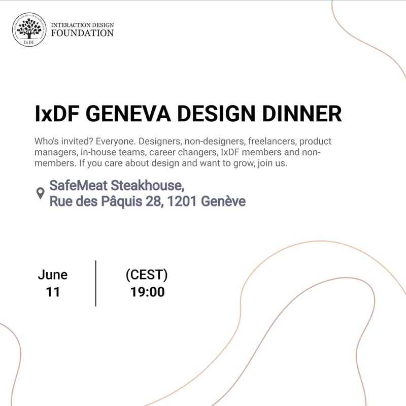 Cover Image for IxDF Geneva Design Dinner
