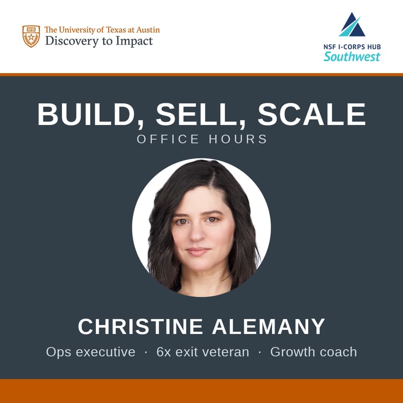 Cover Image for Build, Sell, Scale: Founder Office Hours with Christine Alemany