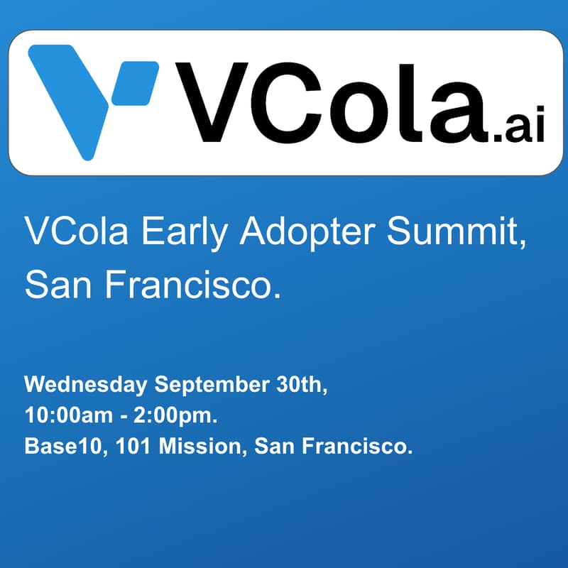 Cover Image for VCola Early Adopter Summit, San Francisco.