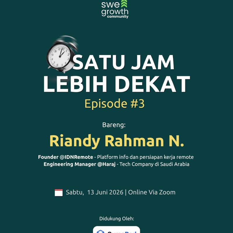 Cover Image for Satu Jam Lebih Dekat - Bareng Kang Riandy, Founder IDNRemote
