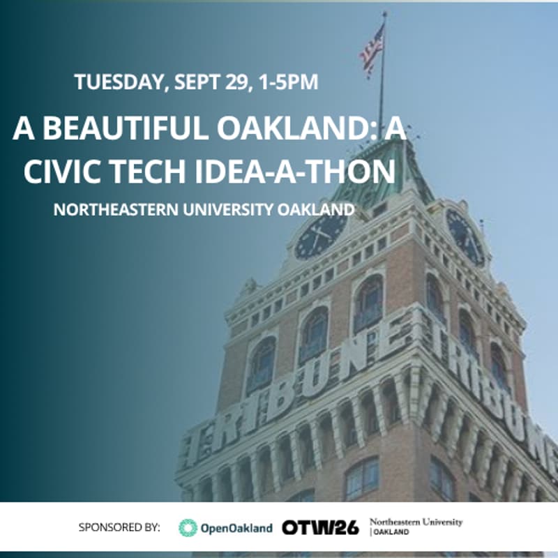 Cover Image for A Beautiful Oakland: A Civic Tech Idea-A-Thon