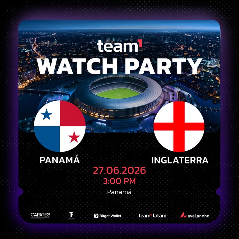 Cover Image for Team1 Watch Party 🔺 Panamá Vs Inglaterra