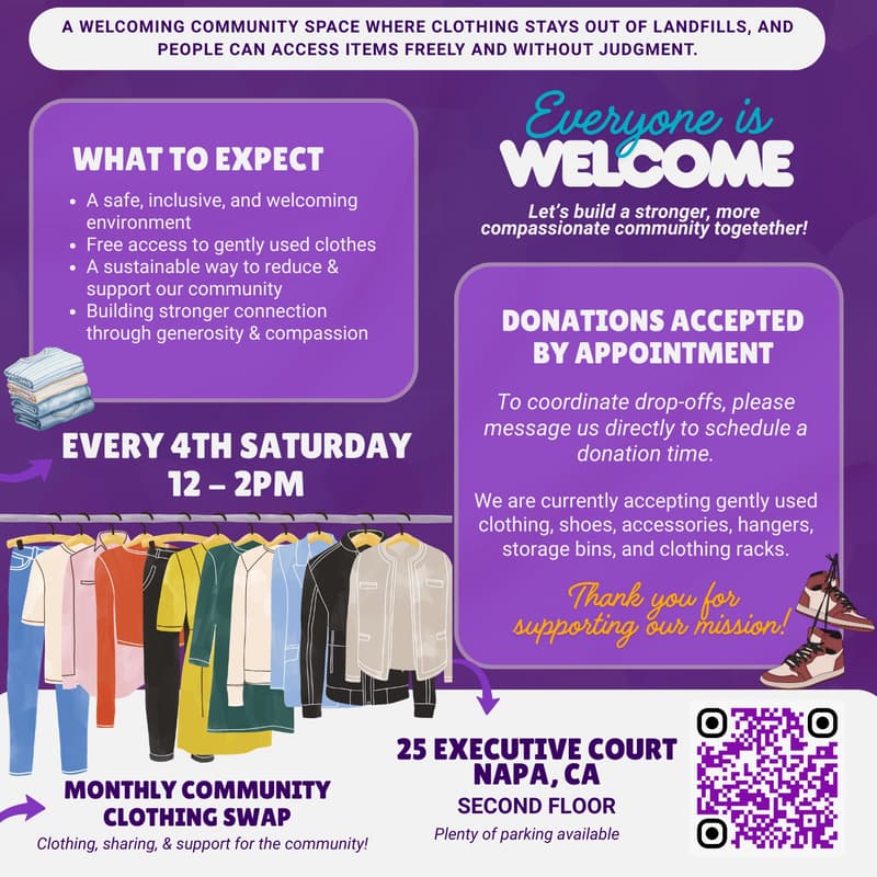 Cover Image for THE COMMUNITY CLOSET AT L3 Monthly Clothing Swap + Community Gathering