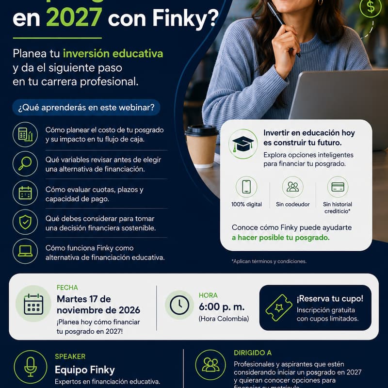 Cover Image for ¿Cómo financiar tu posgrado en 2027 con Finky?