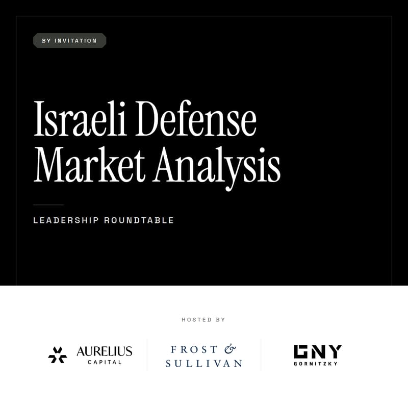 Cover Image for Israeli Defense M&A Analysis Launch - VIP Event