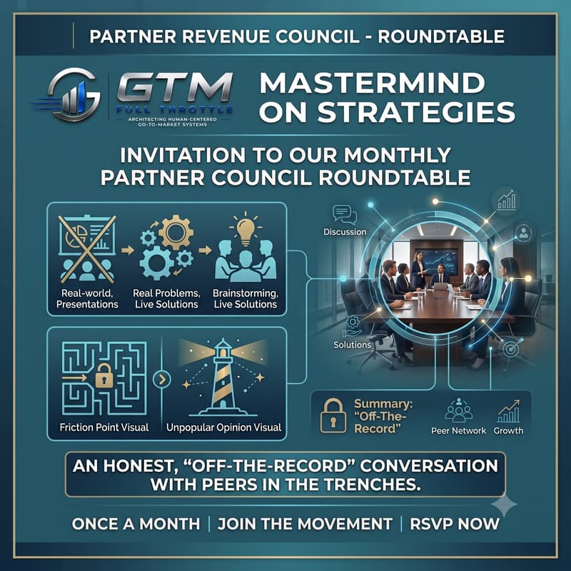 Cover Image for Partner Revenue Council - Roundtable/Mastermind on Best Strategies