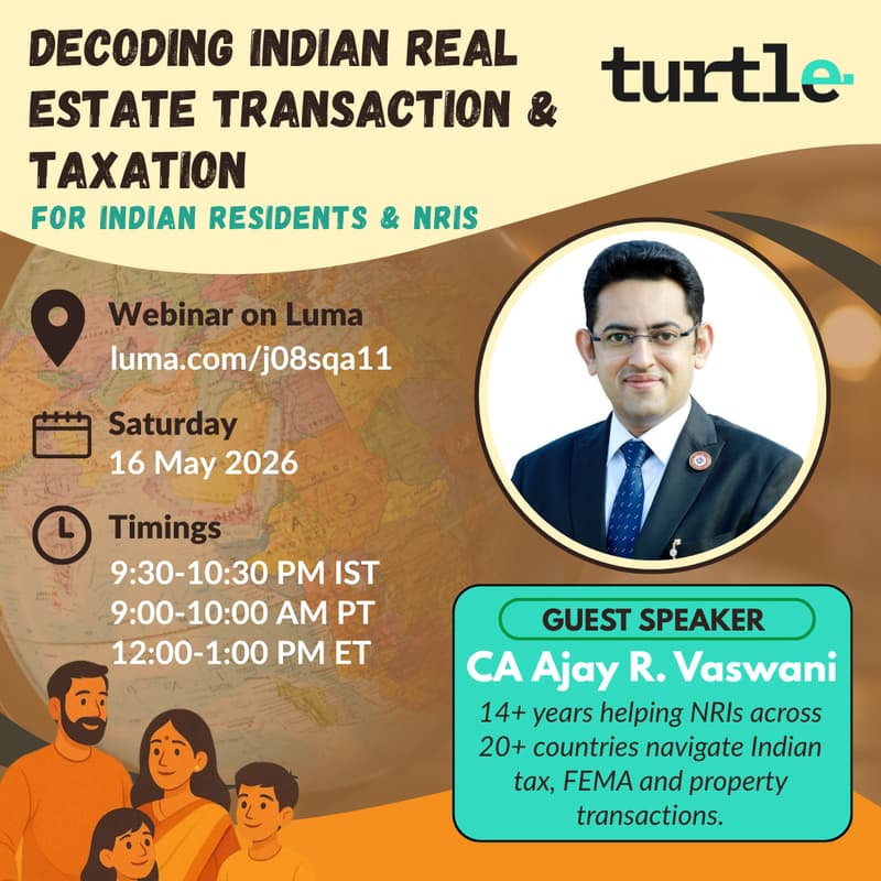 Cover Image for Decoding Indian Real Estate Transaction & Taxation | Turtle Finance