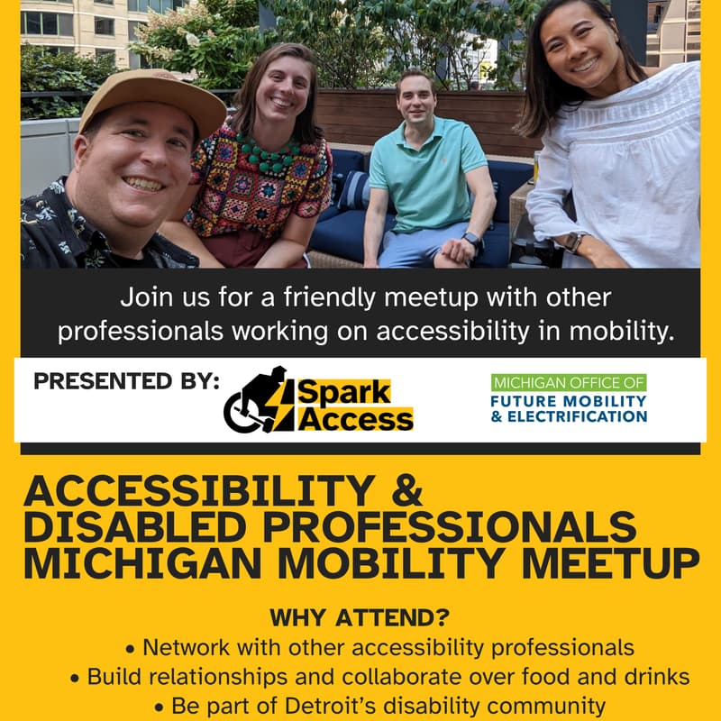 Cover Image for Accessibility & Disabled Professionals Michigan Mobility Meetup
