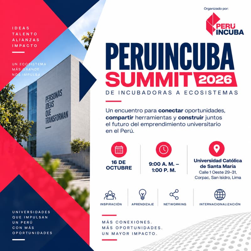 Cover Image for PERUINCUBA SUMMIT 2026 | De incubadoras a ecosistemas
