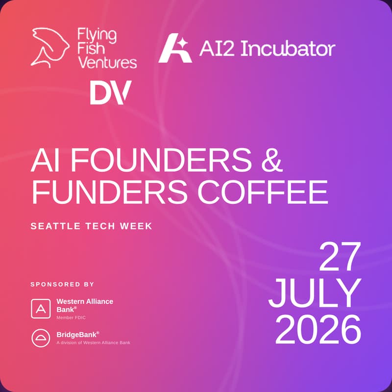 Cover Image for AI Founders & Funders Coffee | Hosted by Flying Fish Ventures, AI2 Incubator, Denver Ventures & Bridge Bank