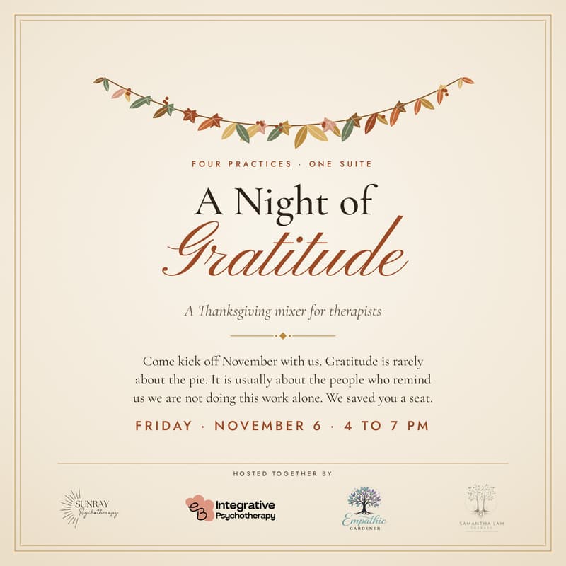 Cover Image for A Night of Gratitude: A Thanksgiving Mixer for Therapists