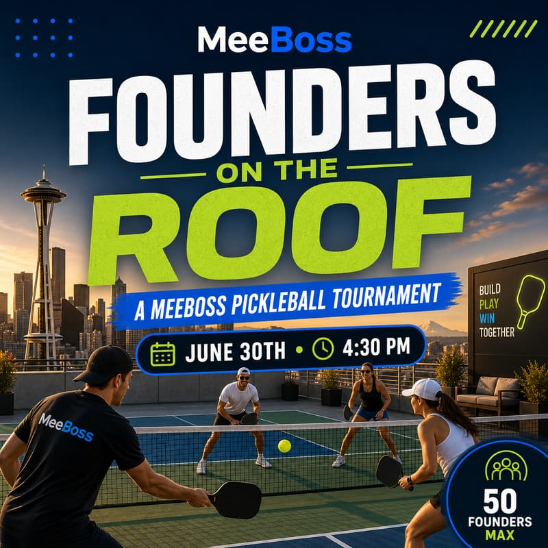 Cover Image for Founders on the Roof: A MeeBoss Pickleball Tournament